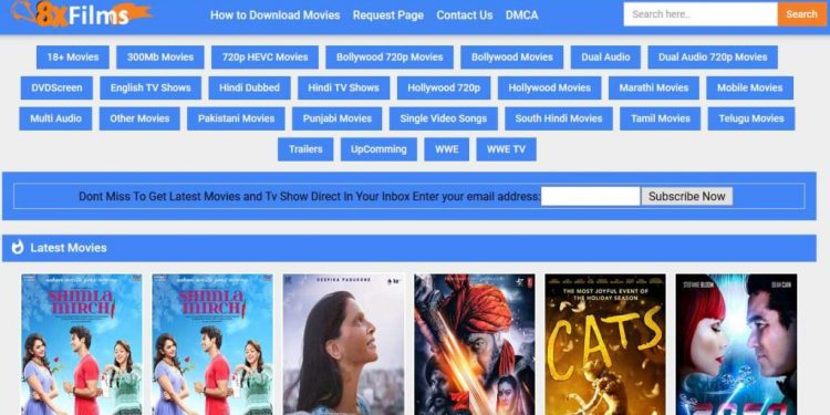 8xfilms Website 2020: Download Movies, TV Shows & Web series