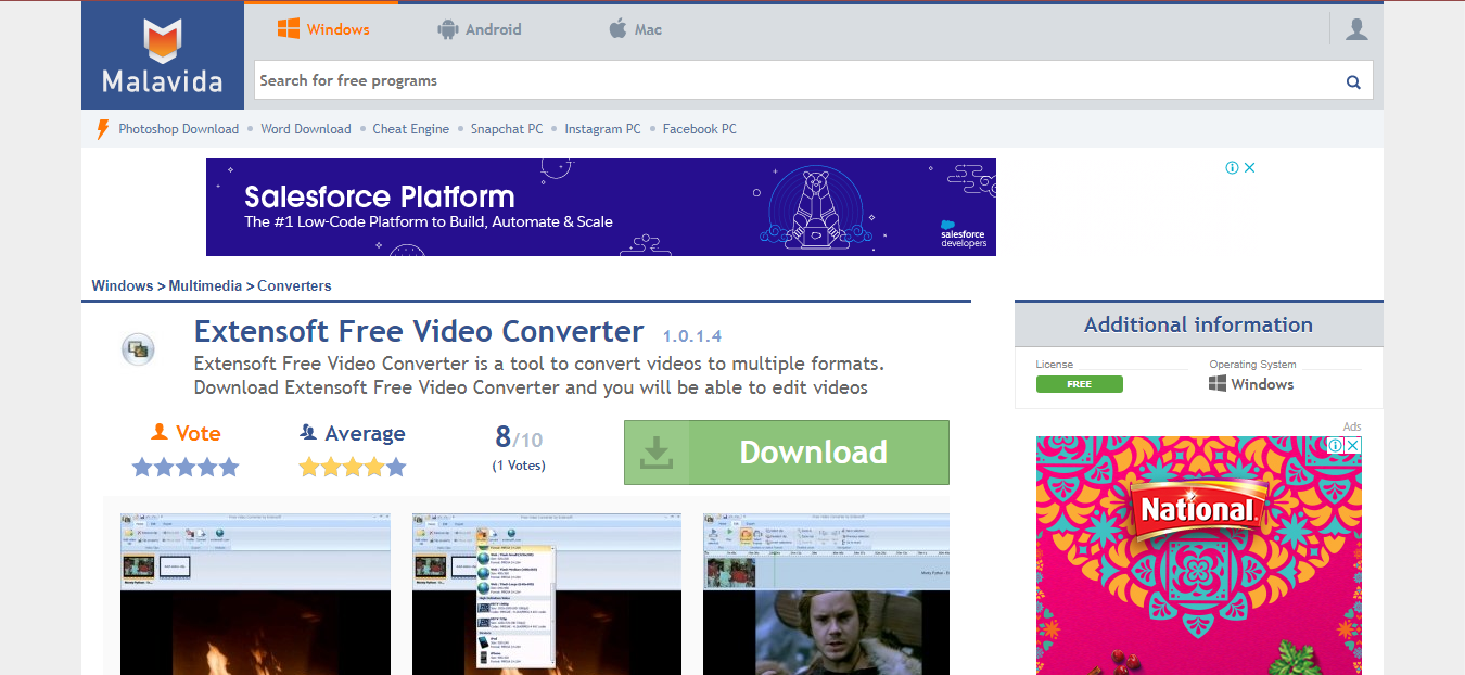 Free Video Converter (Extensoft)