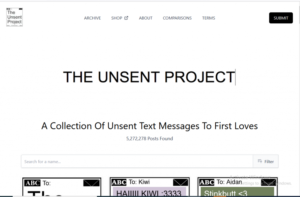 UNSENT PROJECT