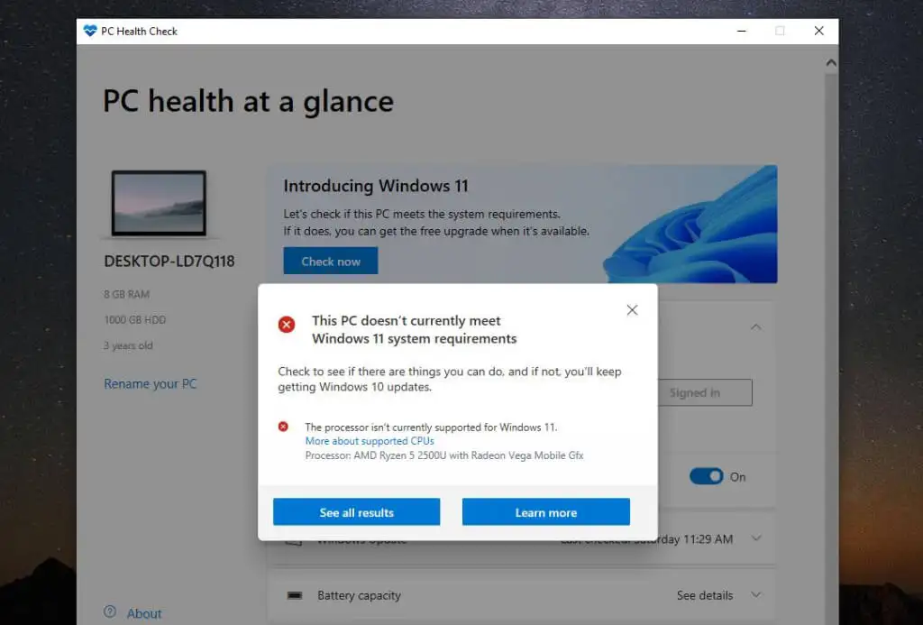 Windows 11 Saying “Your Processor is Not Supported”
