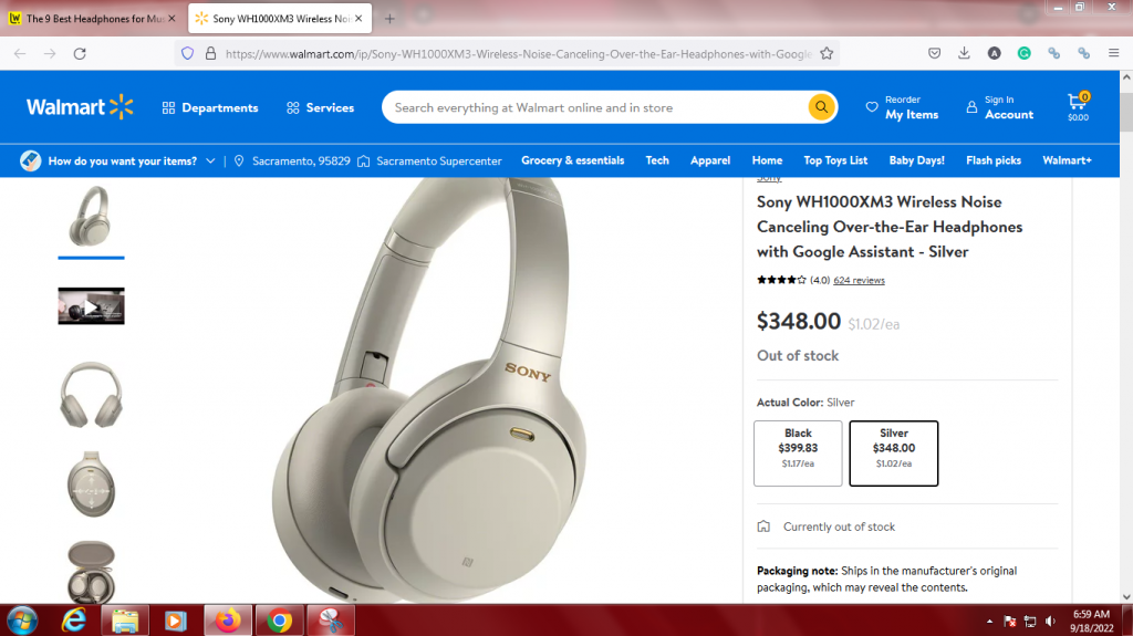 Sony WH1000XM3 Noise Cancelling Headphones