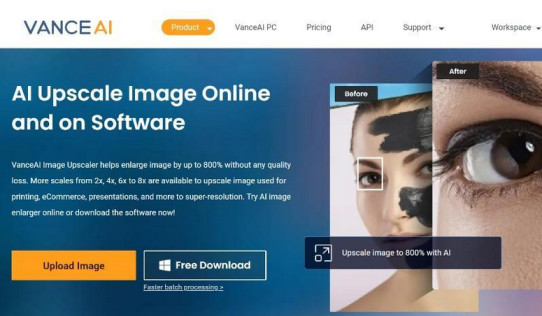 Enlarge Image Online with VanceAI Image Upscaler