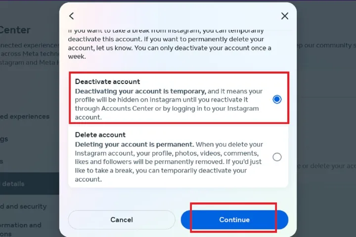 How to Deactivate or Delete Your Instagram Account