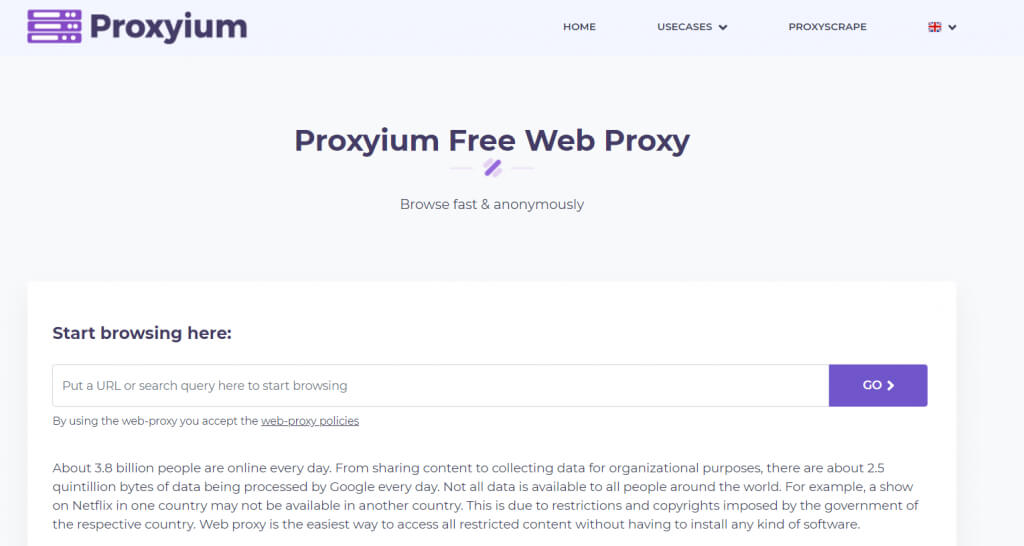 Proxiyum: Proxy Servers for Secure and Anonymous Browsing